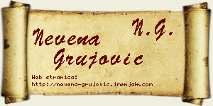 Nevena Grujović vizit kartica